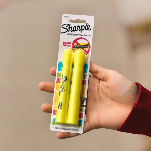 Sharpie Jumbo Tank Style Highlighter - Yellow Chisel 2Pk BP